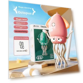 Dancing Octopus Toy with LED Lights — Interactive Figures & Robots, MerakiMuse