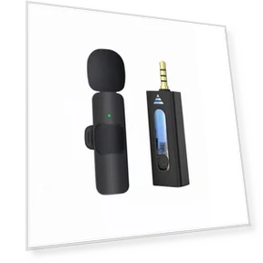 Double Wireless Bluetooth Microphone with Mount for Mobile Live Streaming — Microphones, Smarter than future
