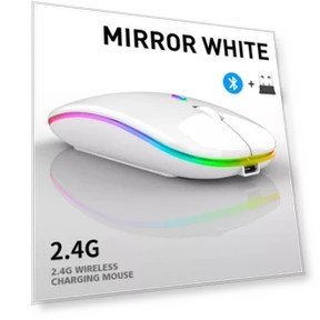 Dual-Mode Bluetooth Mouse with Charging, Silent PC, Laptop, Office Gaming, LED Wireless Mouse — Mouse Pads, Faylisvow