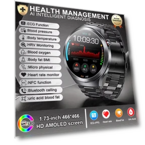 Health Smart Watch with Blood Glucose and Uric Acid Monitoring — Heart Rate Monitors, ElectronicsHome