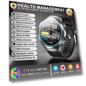 Health Smart Watch with Blood Lipid and Uric Acid Tracker — Smartwatches, ElectronicsHome
