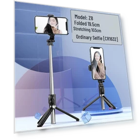 Integrated Bluetooth Selfie Stick and Tripod for Mobile Phones — Camera Supports, AI Supermarket