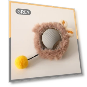 Interactive Pet Toy Ball with Automatic Rolling and Artificial Tail — Cat Playthings, The best future