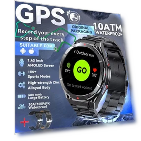Men's Dual-Band Satellite GPS Smartwatch — Smartwatches, QLY Online