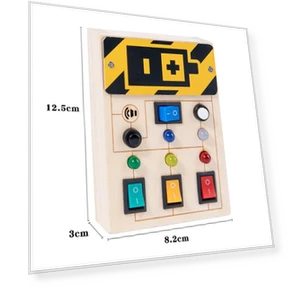 Montessori Busy Board with LED Light Switch Panel — Infant & Early Childhood Playthings, Interesting toys and dolls