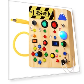 Montessori Sensory Board with LED Lights — Infant & Early Childhood Playthings, Japan Zen Mall