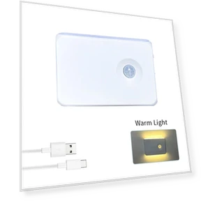 Rechargeable LED Human Body Sensor Light Motion Sensor Night Light Magnetic Cabinet Lights RGB Wall Lights — Night Lights, Byikun