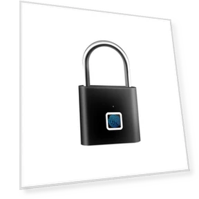 Smart Hanging Lock with Fingerprint, Waterproof Biometric Keyless Door Lock — Biometric Security, Marathon