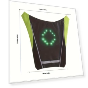 Smart LED Backpack for Cycling with Turn Signals — Flashlights, Mihao