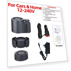 Smart Mug with Heating and Cooling, 12V, Car Cup Holder, Mini Screen — Beverage Warmers, Bobo Life