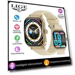 Smart Watch with 2.1” 3D Curved Display — Smartwatches, LIGE