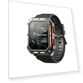 Smartwatch Band with Step Counting, Exercise Tracking, Bluetooth Calling, Heart Rate Monitor in Orange — Smartwatches, HauteHive