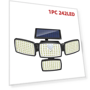 Solar Outdoor Wall Lamp with Motion Sensor — Outdoor Security & Flood Lighting, Smart Solar