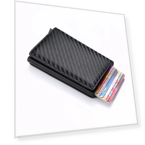Thin Retractable Carbon Fiber Credit Card Holder Wallet — Wallets, Four Four