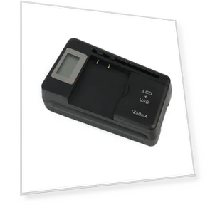 Universal Battery Charger with LCD Screen and USB Port — Chargers, Brioche