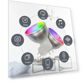 Voice Controlled RGBCW Spotlight with Dimmable Brightness and Color Temperature — Overhead Lighting, Value Vault