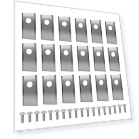 18-Piece Replacement Lawn Mower Blade Set — Edgers, Automobile Club