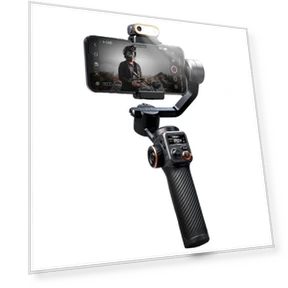 3-Axis Smartphone Stabilizer with Fill Light and AI Module — Steady Shots, Hohem