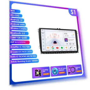 9-inch 2Din Android 13 Car Multimedia Player — In-Dash, Hizpo
