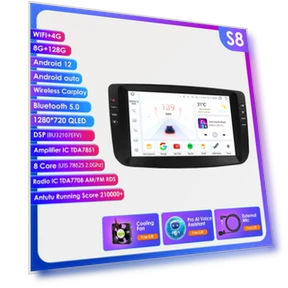 9-inch CarPlay 4G 2 Din Android 13 Car Radio — In-Dash, Hizpo