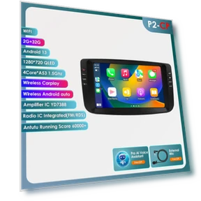 9-inch Carplay 4G 2 Din Android 13 Car Radio — In-Dash, Hizpo