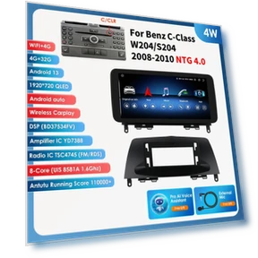 Car Multimedia System with Wireless CarPlay and Android Auto — In-Dash, OSSURET