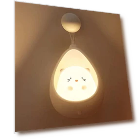Cute Kitty Motion Sensor Night Light Wall Lamp — Night Lights, YumeGlint