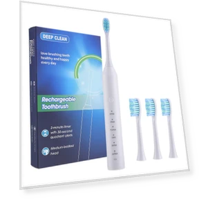 Electric Toothbrush with 4 Soft Heads — Sonic Electric Toothbrushes, Mellow Home