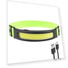 Intelligent Waving Sensor Headlight Rechargeable Reflective Headband Headlamp — Flashlights, CACCES