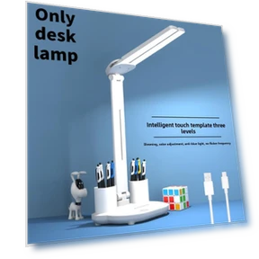 LED Desk Lamp with Touch Dimming and Night Light — Study & Desk Lighting, FrostFlora