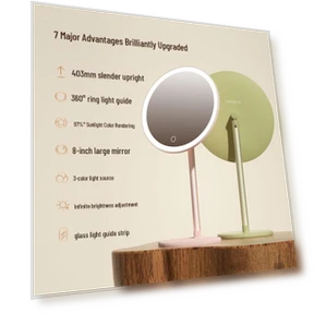 LED Smart Desktop Makeup Mirror — Handheld, DOCO LAB