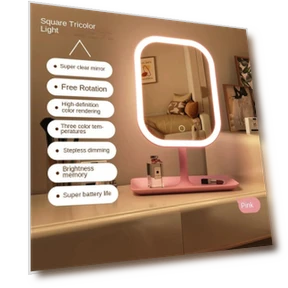 Makeup Mirror with 3-Color Lighting — Handheld, Mellow Home