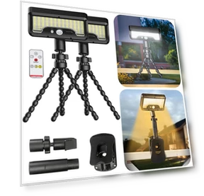 Outdoor Motion Sensor Light with Flexible Tripod and Clip — Outdoor Security & Flood Lighting, Trendy Japanese products