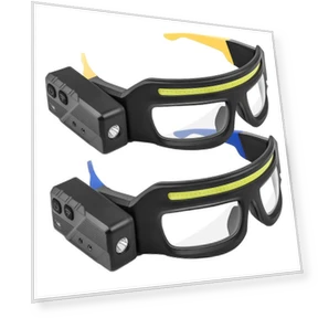 Rechargeable Type-C Warning Headlamp Glasses, Compact and Portable Headlamp with Yellow Sensor — Headlamps, Tulan market