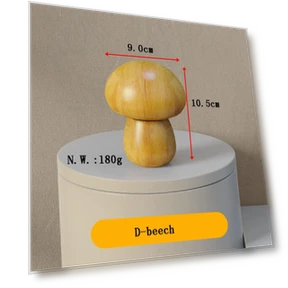 Rechargeable Wooden Mushroom Lamp — Desk & Table Lighting, Chic Home