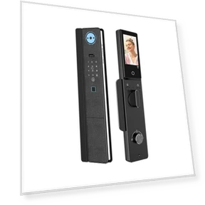 Smart Door Lock with Face Recognition, Palm Vein, Password, Fingerprint, and Video Intercom — Card Readers, Chose One