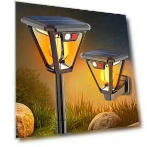 Solar-Powered Garden Light with Motion Sensor — Outdoor Security & Flood Lighting, Saeda