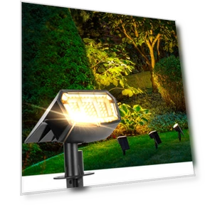 Solar-Powered Outdoor Spotlight with Light Sensor — Outdoor Illumination, Trendy Japanese products