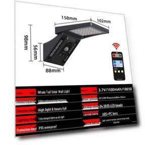 Solar-Powered Waterproof Wall Light with Motion Sensor — Outdoor Security & Flood Lighting, Chose One