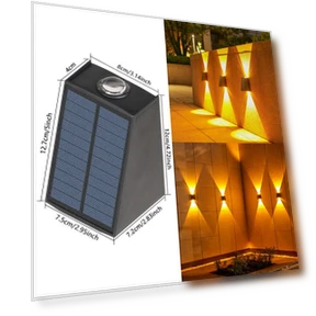 Solar Wall Sconce with Smart Motion Sensor — Garden Illumination, Aura Living