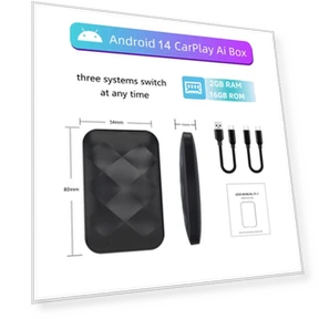 Wireless CarPlay and Android Auto 3-in-1 AI Box — Stereo Receivers, Auto Parts Speciality