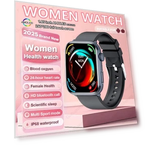 Women's Smart Watch with AI, Health Monitoring, IP68 Waterproof, NFC — Smartwatches, QLY Online