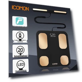 Professional 8-Electrode Smart Body Fat Scale — Body Composition Analysis, ICOMON