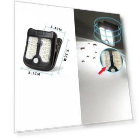 Solar Powered LED Clamp Light with Motion Sensor — Outdoor Security & Flood Lighting, StellarSips