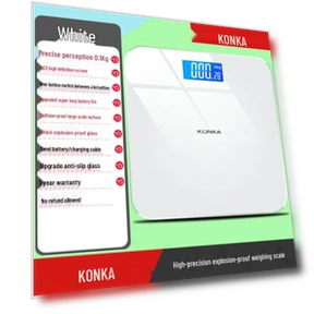 USB Rechargeable Smart Body Weight Scale — Weight Management Tools, Konka