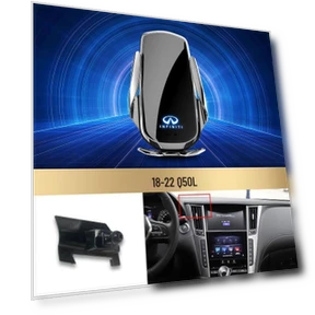 Wireless Fast Charging Phone Holder with Smart Induction — Dashboard Installation Kits, GearUp AutoMoto