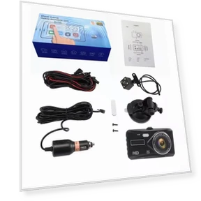 HD 1080P 4-inch IPS Touch Screen Dash Cam with Front and Rear Camera, Night Vision, and 64GB Storage — Dashboard Cameras, QLY Online