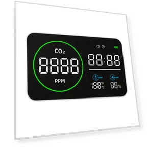Smart Air Quality Monitor with Alarm Clock — Air Quality Monitors, Super shoes Mall
