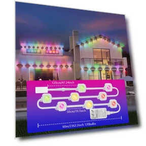Smart RGBIC LED Eave Lights — String Lights, Build My Home