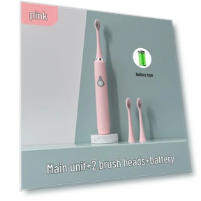Smart Sonic Electric Toothbrush Pink Couple Set — Chargers, Shengbei